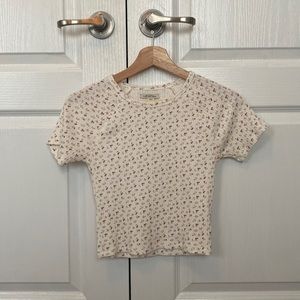 Floral print baby tee